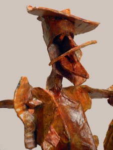 In Delay There Lies Danger    2013 paper, polymer emulsion, metal, wood, acrylic paint 19"x15"x8"