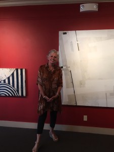 Rosemary Broton Boyle in front of "Creme"